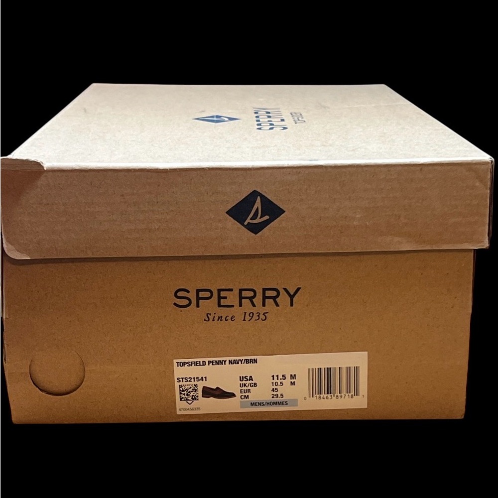 Size‎ 11.5 - SPERRY TOPSFIELD PENNY NAVY/BRN Mens STS21541 - Picture 7 of 7